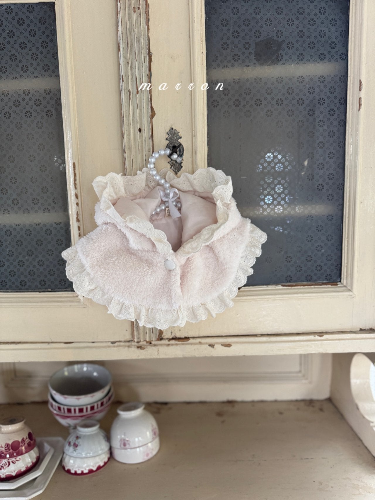 ［marron］Mini lace bear cape