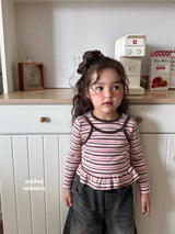 ［second moment］Barbie stripe frill tops