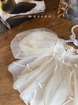 ［marron］Ribbon rompers