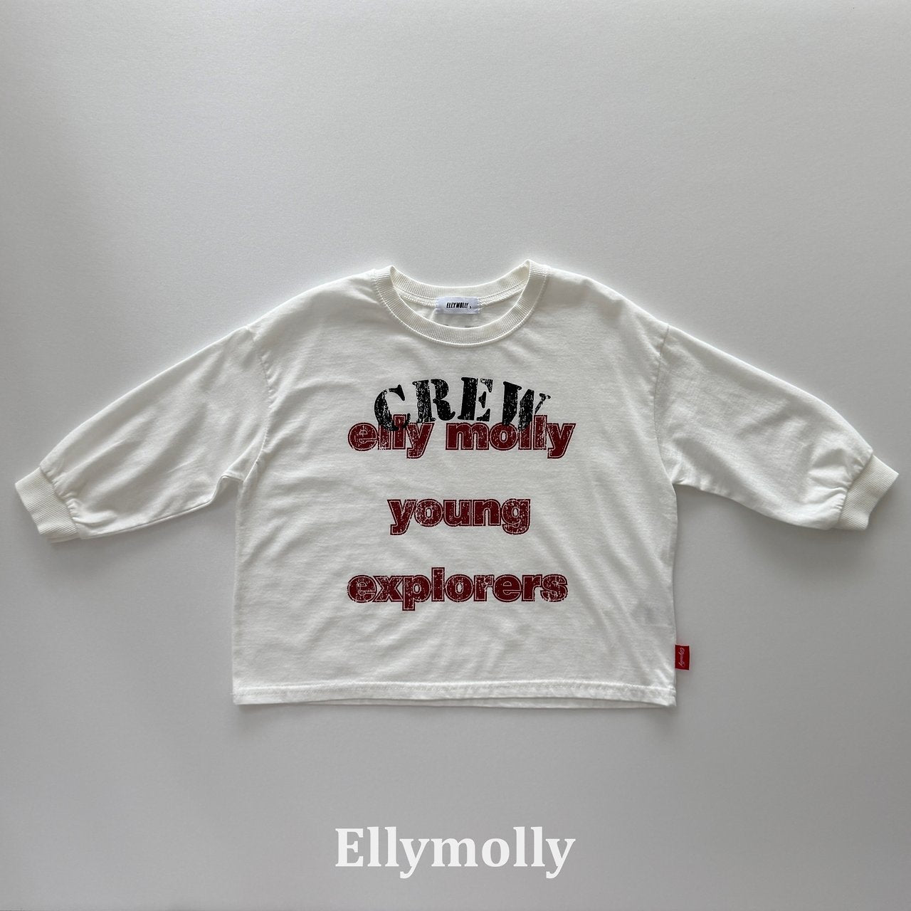 ［ELLY MOLLY］Crew boxy tee