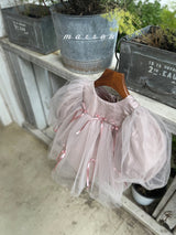 ［marron］Ribbon rompers