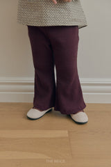 ［The beige］Ribbed Bootcut Pants