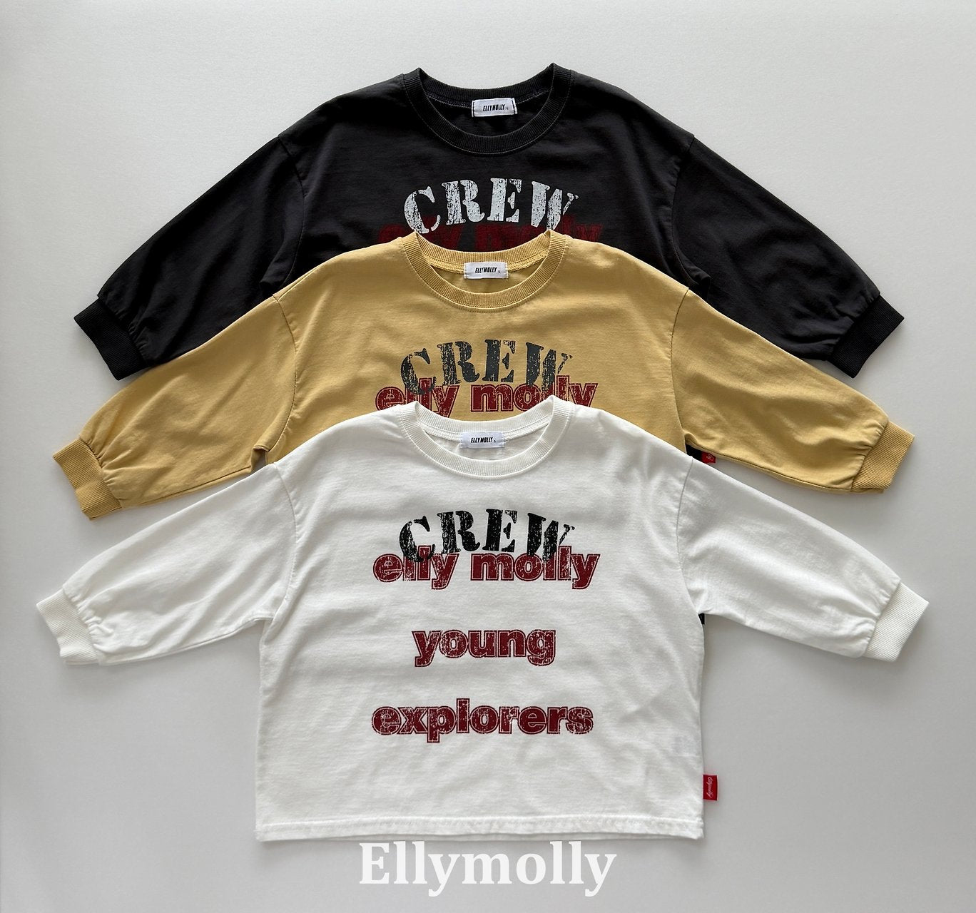 ［ELLY MOLLY］Crew boxy tee