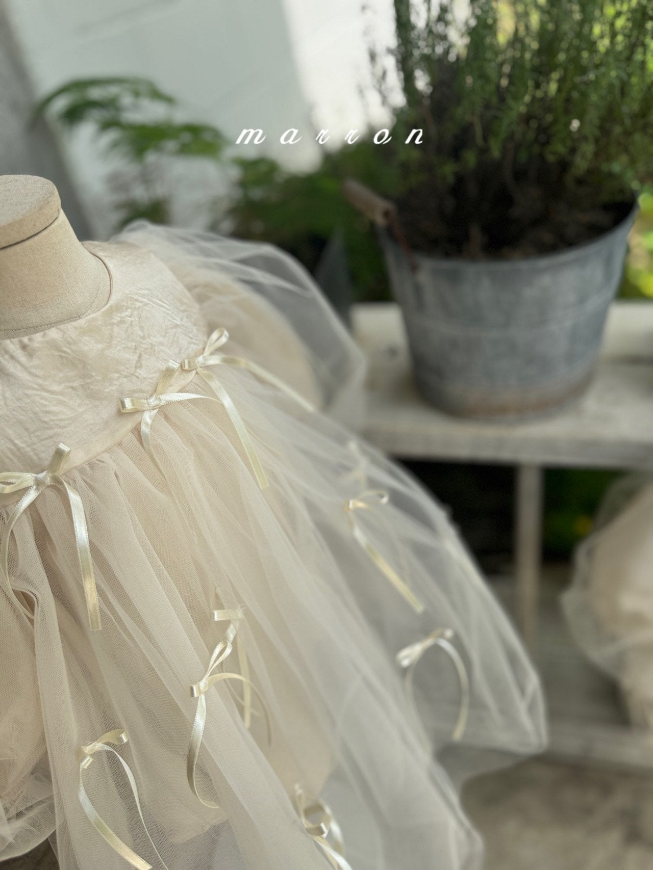 ［marron］Ribbon dress