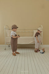 ［The beige］Binding overalls