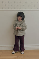 ［The beige］Ribbed Bootcut Pants