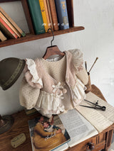 ［marron］Flanc fur lace vest