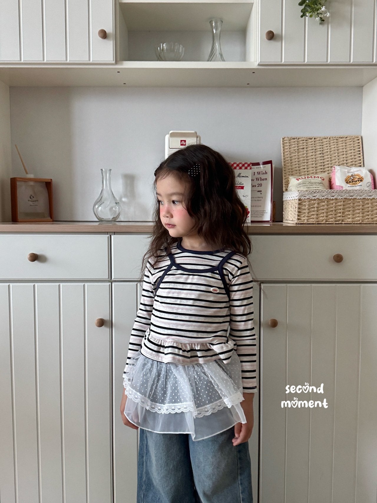 ［second moment］Barbie stripe frill tops