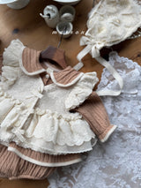 ［marron］Flanc fur lace vest