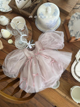 ［marron］Ribbon rompers