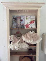 ［marron］Flanc fur lace vest