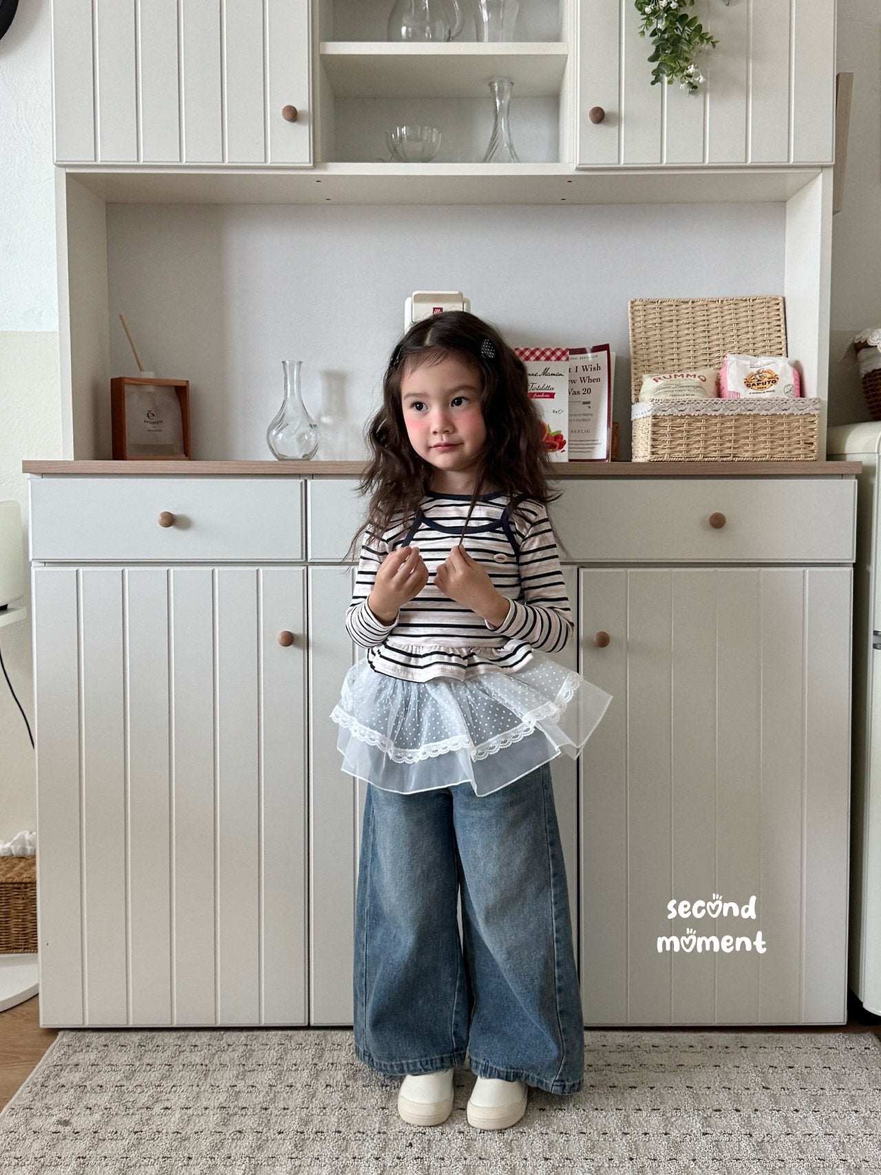 ［second moment］Barbie stripe frill tops