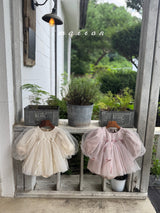 ［marron］Ribbon rompers