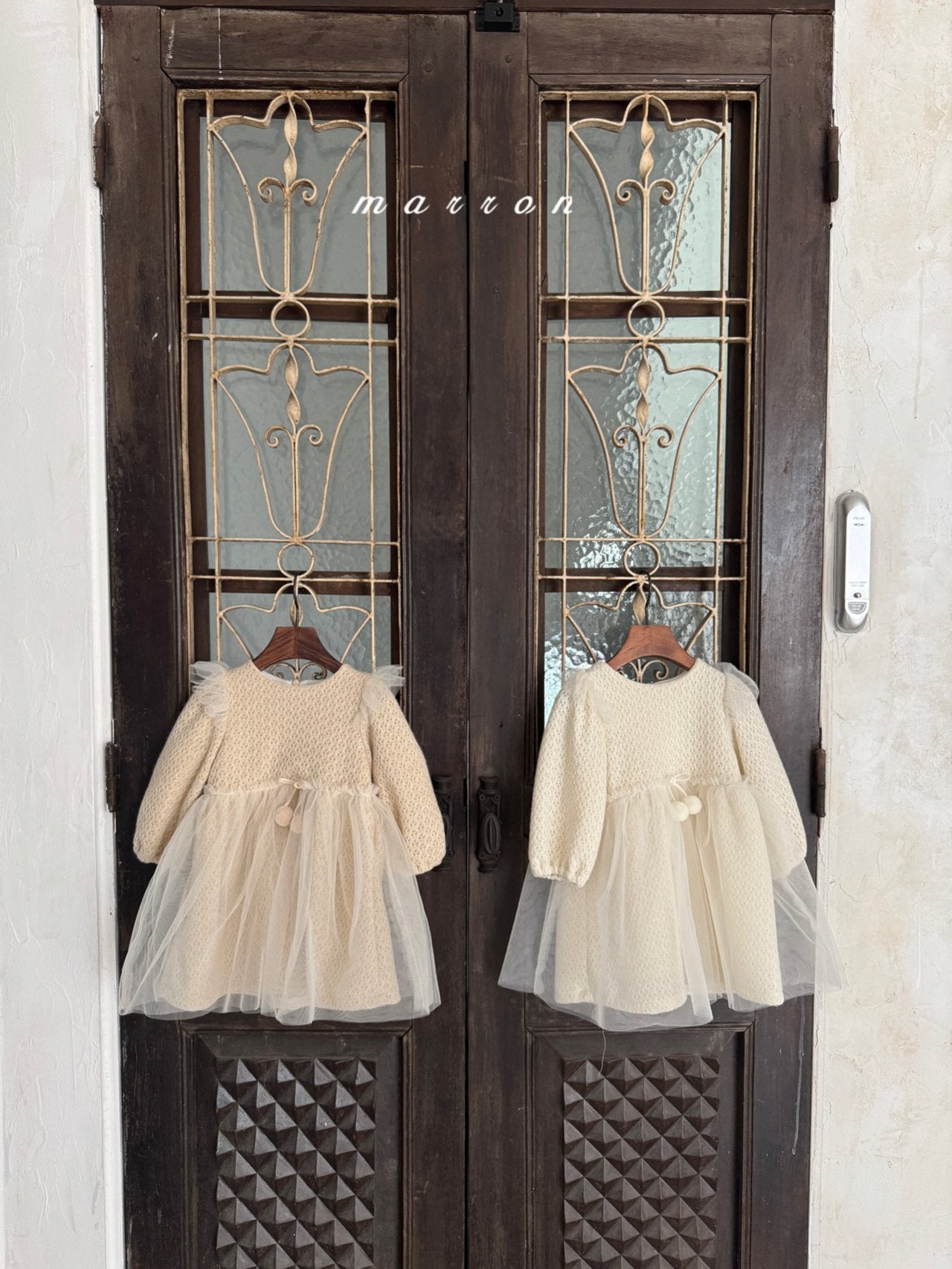 ［marron］Cherry shasha dress