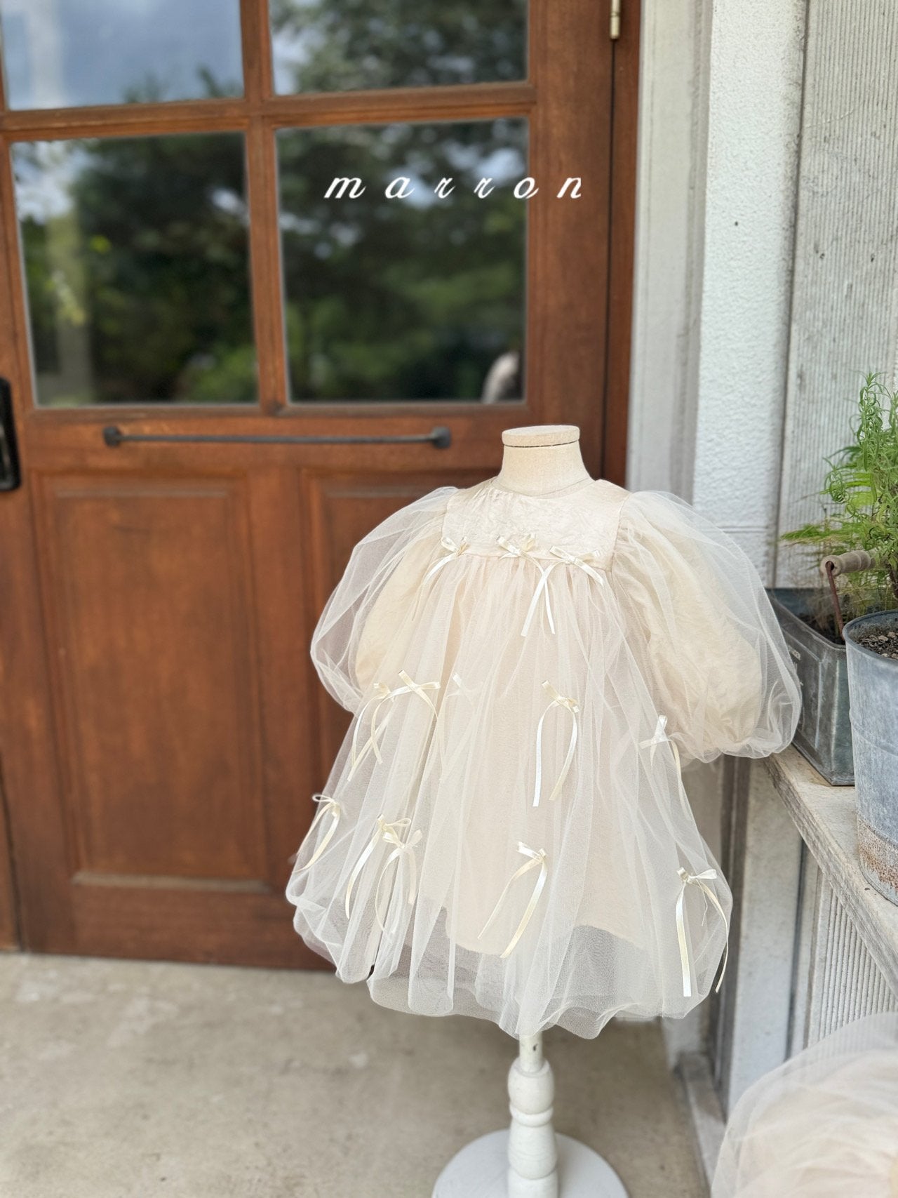 ［marron］Ribbon dress
