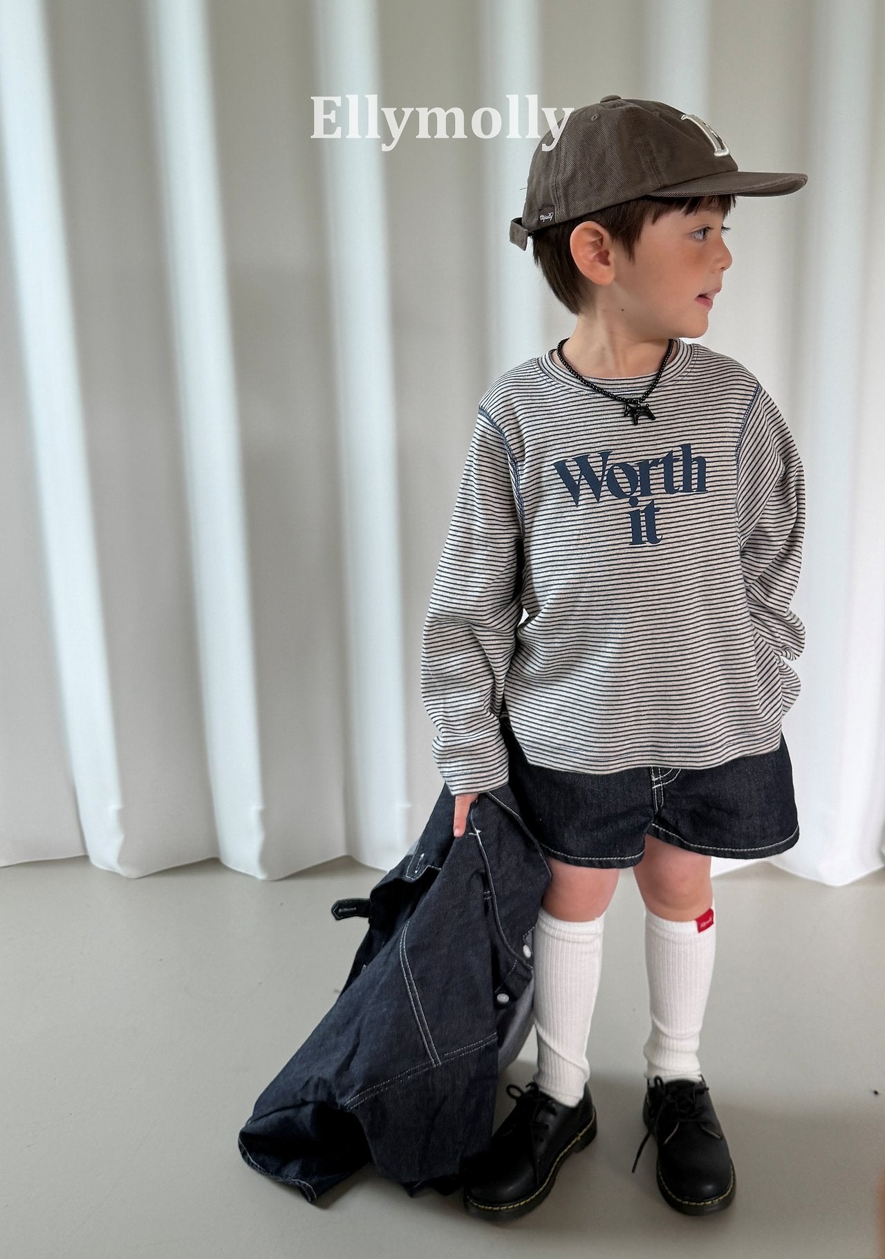 ［ELLY MOLLY］Worth it stripe tops