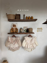 ［marron］Flanc fur lace vest