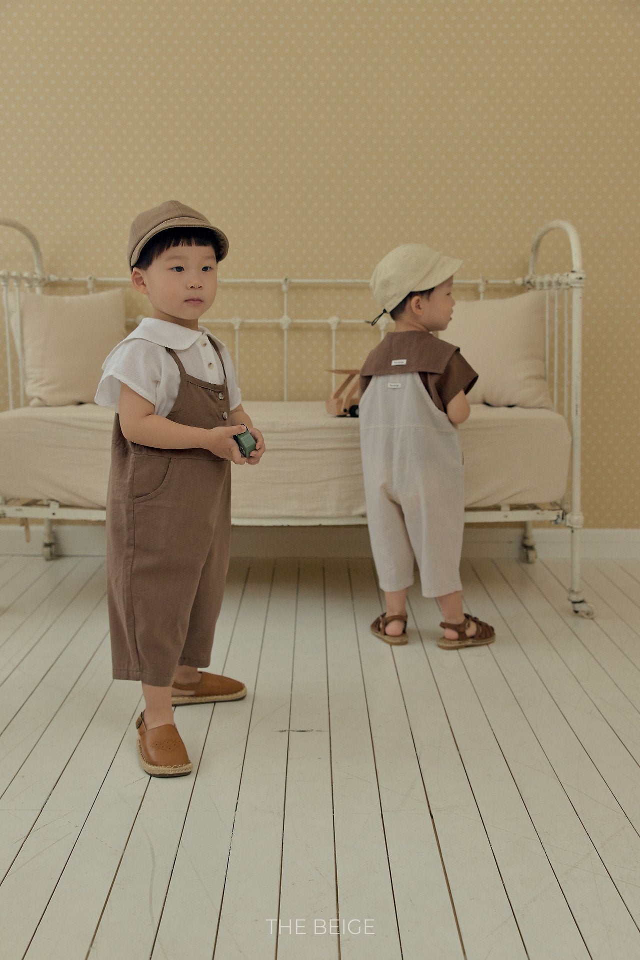 ［The beige］Binding overalls