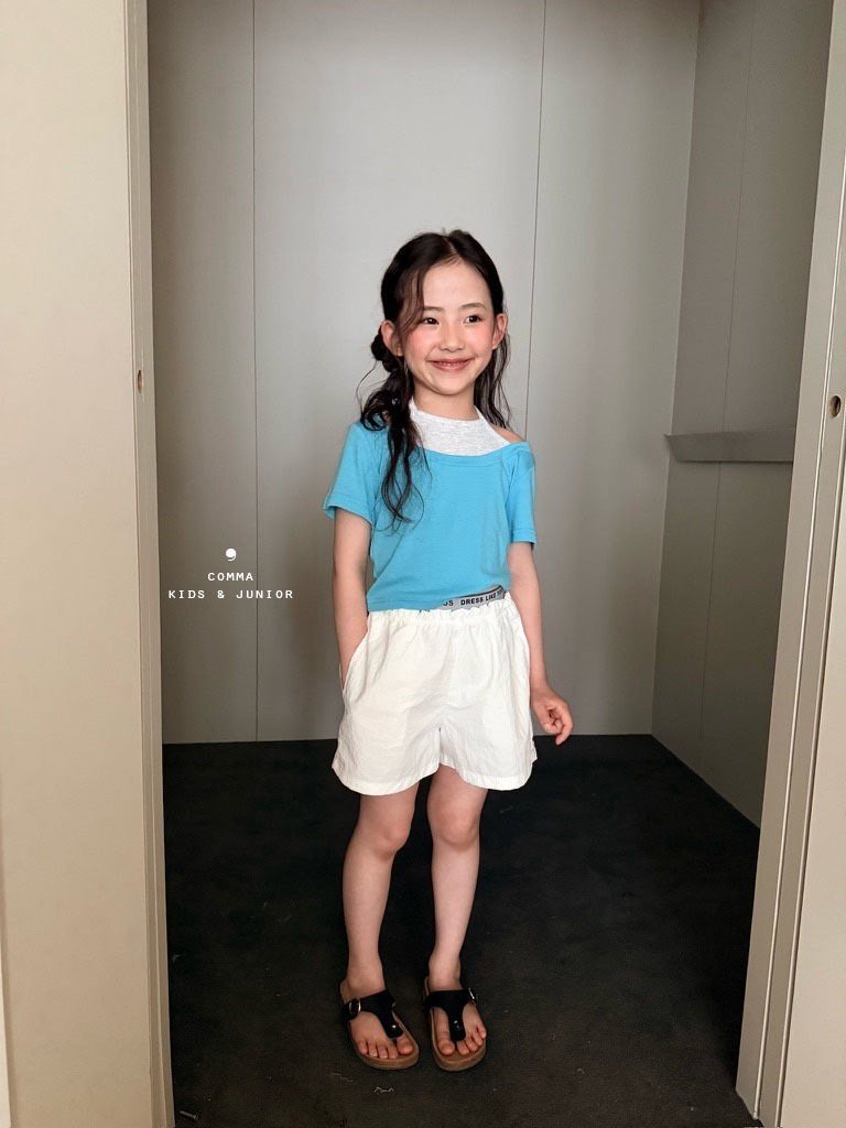 ［comma］Lettering band short pants