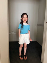 ［comma］Lettering band short pants