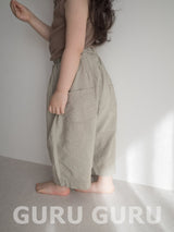 ［guruguru］Linen wood pants