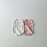 ［LINDO］Cherry frill rompers