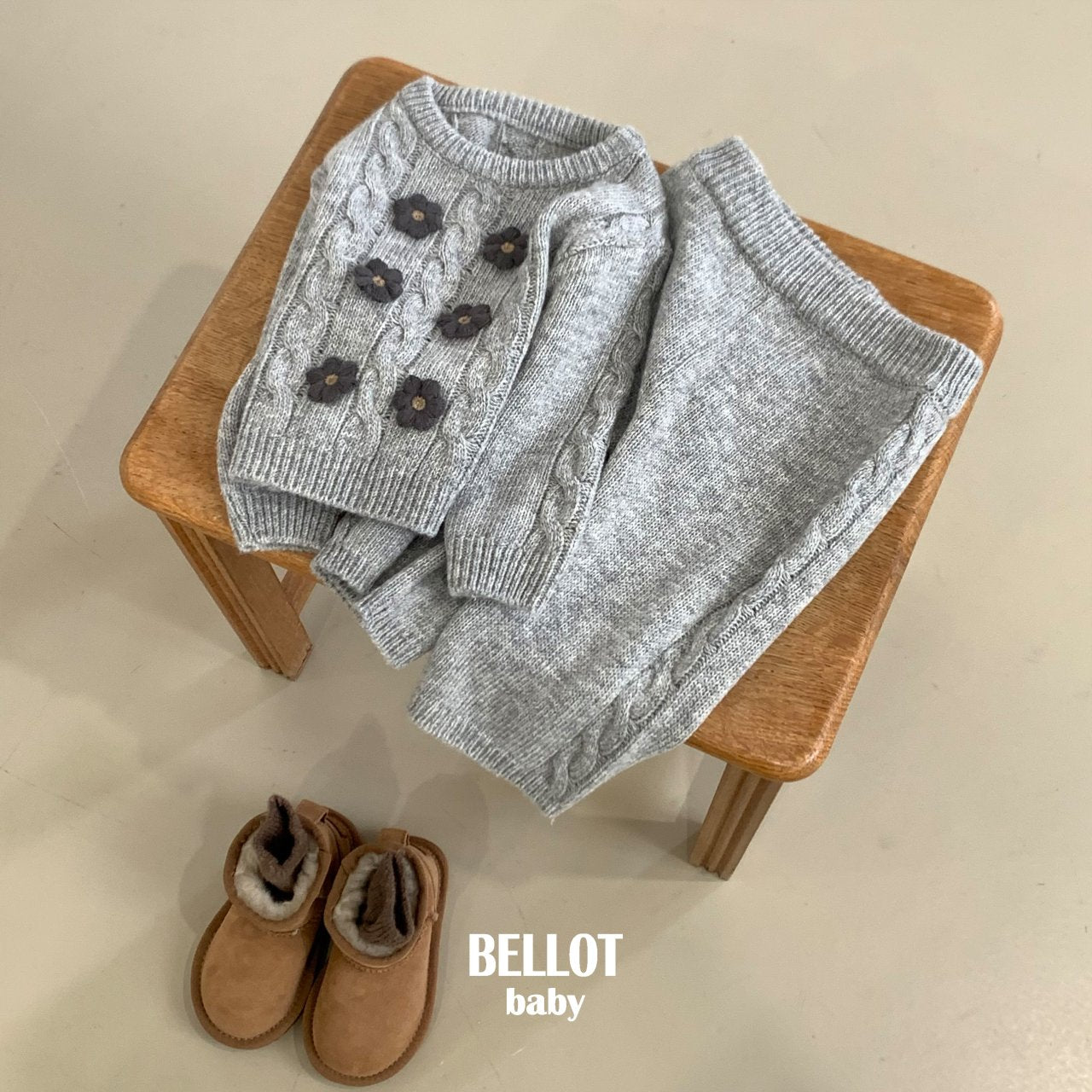 ［BELLOT］Berry cashmere knit pants (baby)