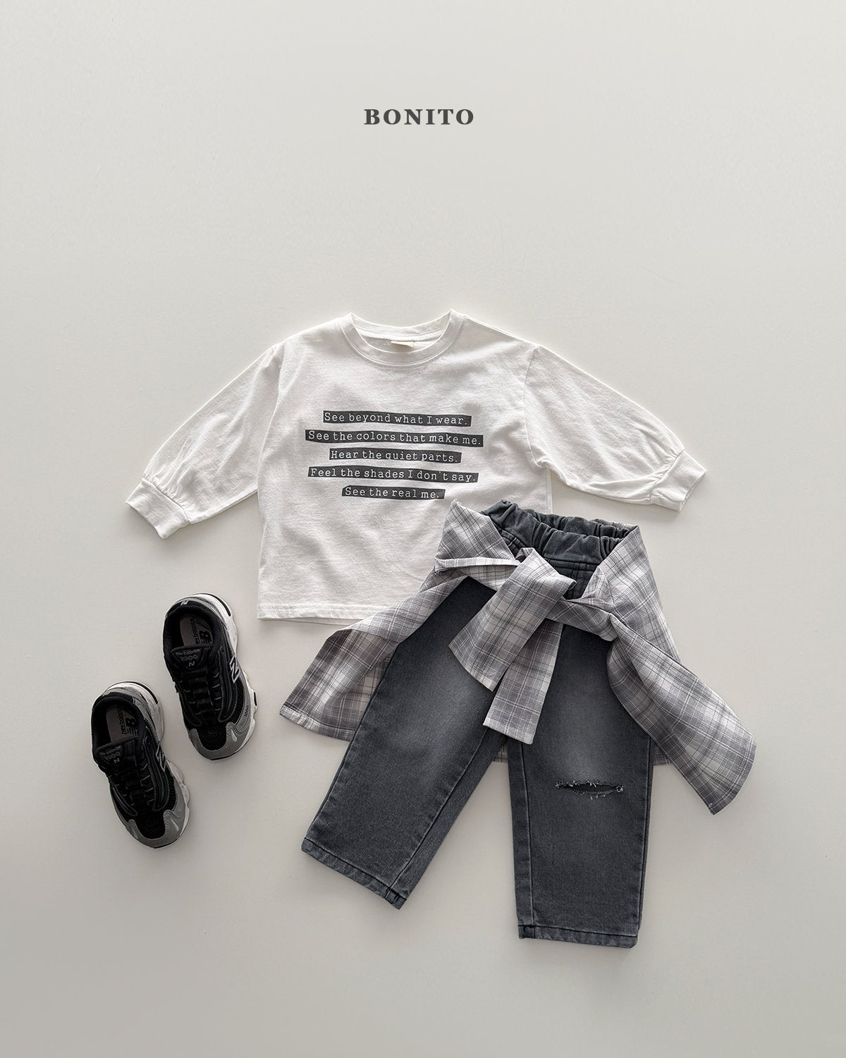 ［Bonito］Check shawl