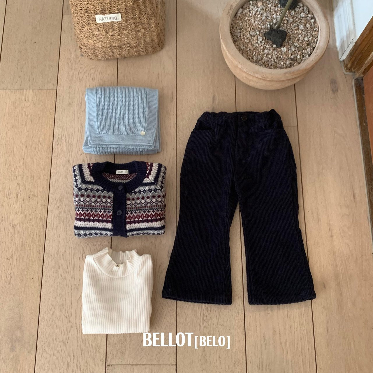 ［BELLOT］Nordic cashmere cardigan (kids)