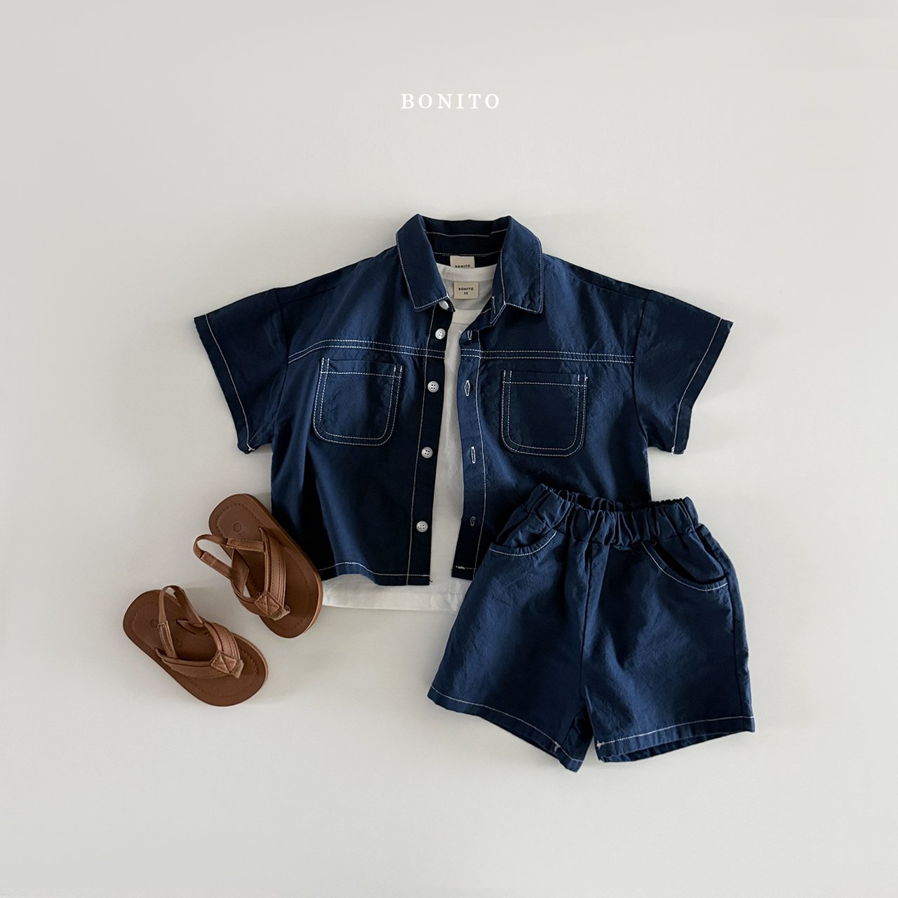 ［Bonito］Two pocket linen set