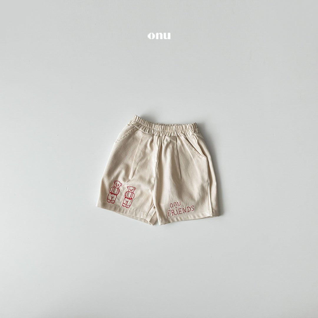 ［onu］Friends embroidery pants