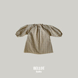 ［BELLOT］Peach check one-piece (baby)