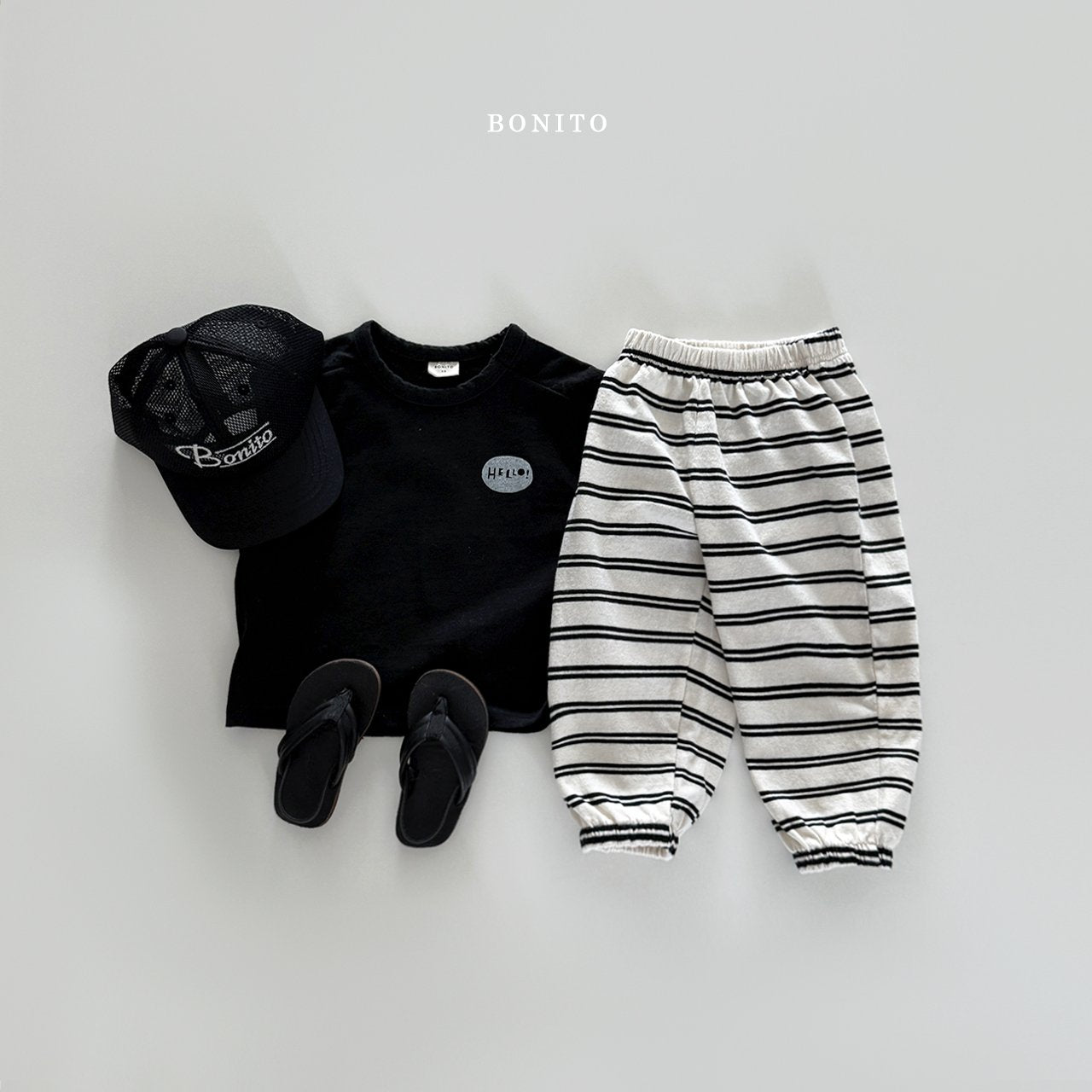 ［Bonito］Stripe jogger pants