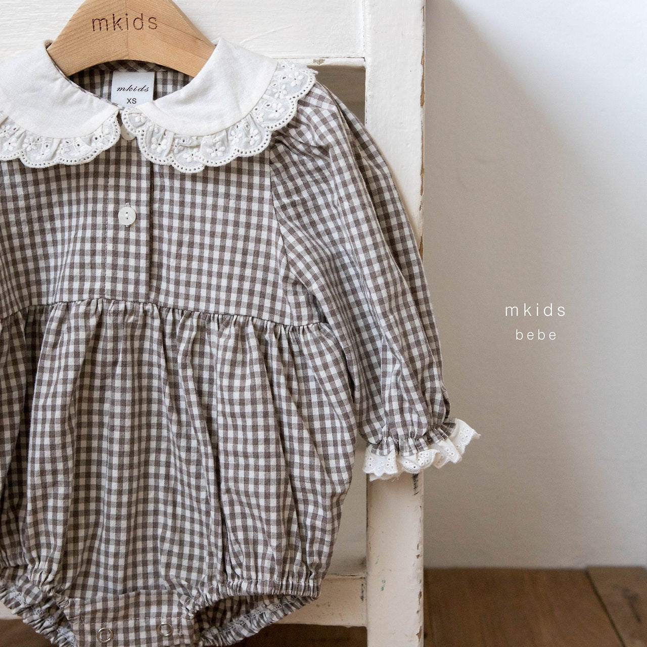 ［mkids］Maria collar rompers