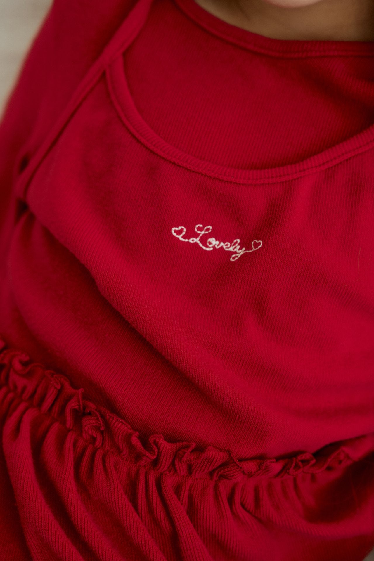 ［momo ann］Halter frill tee