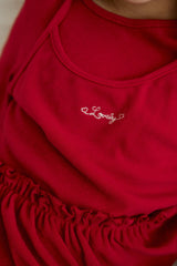 ［momo ann］Halter frill tee