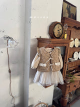 ［marron］Lue flower quilting vest