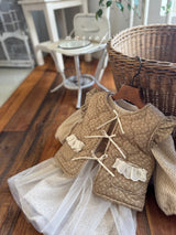 ［marron］Lue flower quilting vest