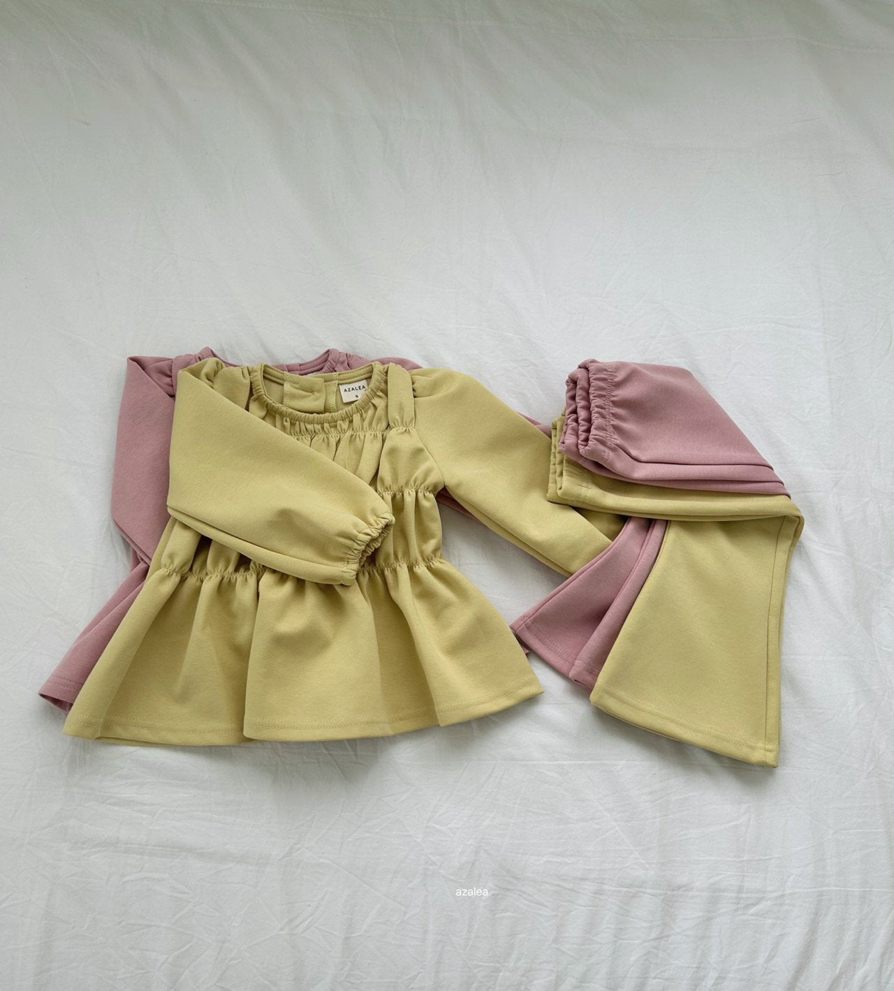 ［azalea］Flare shirring set up (kids)