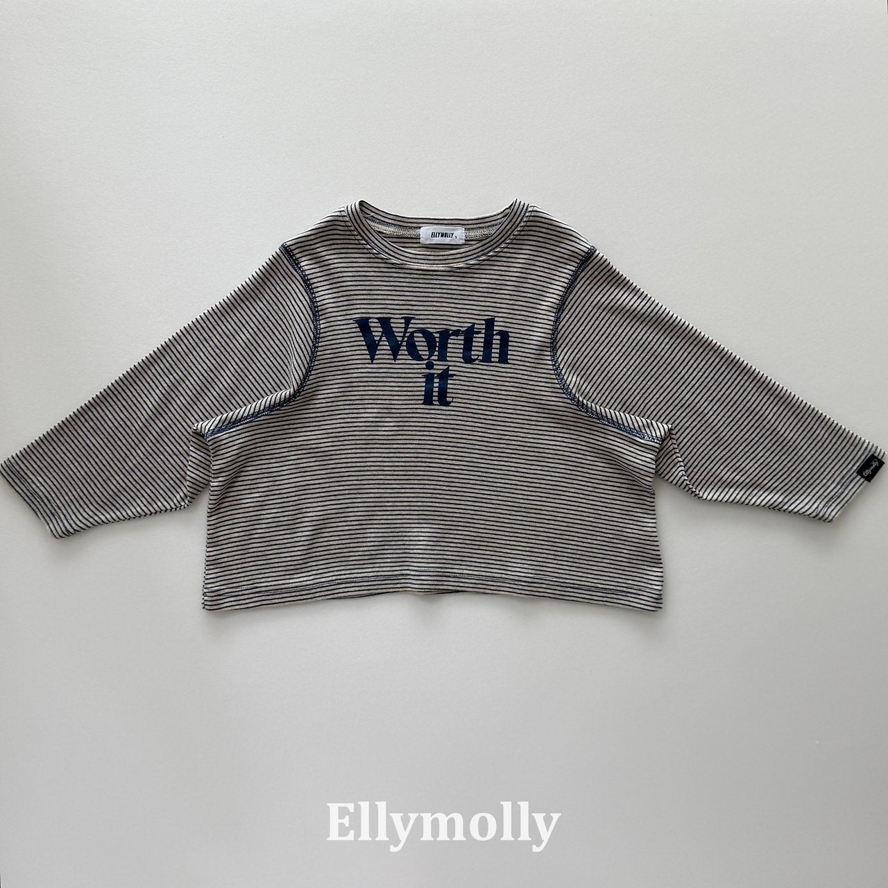 ［ELLY MOLLY］Worth it stripe tops