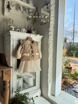 ［marron］Lue flower quilting vest