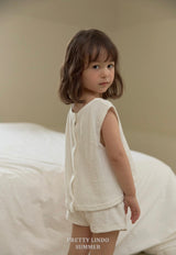 ［LINDO］Eyelet sleeveles tops