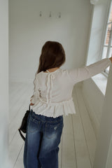 ［momo ann］Halter frill tee
