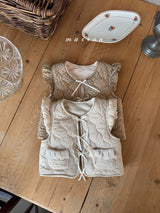 ［marron］Lue flower quilting vest