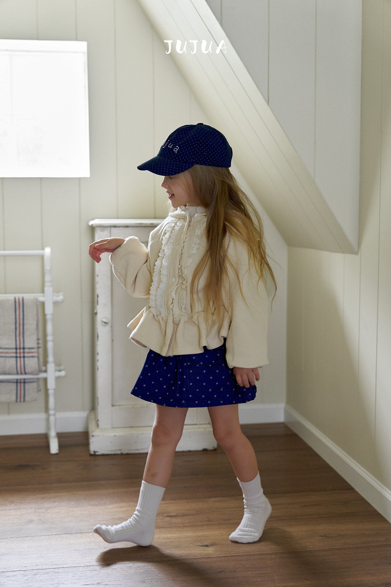 ［jujua］Dot pocket skirt