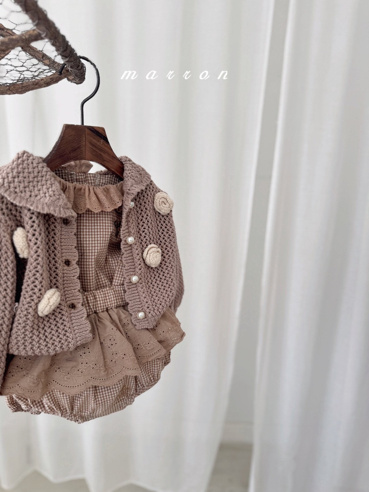 ［marron］Susu lace check bloomer