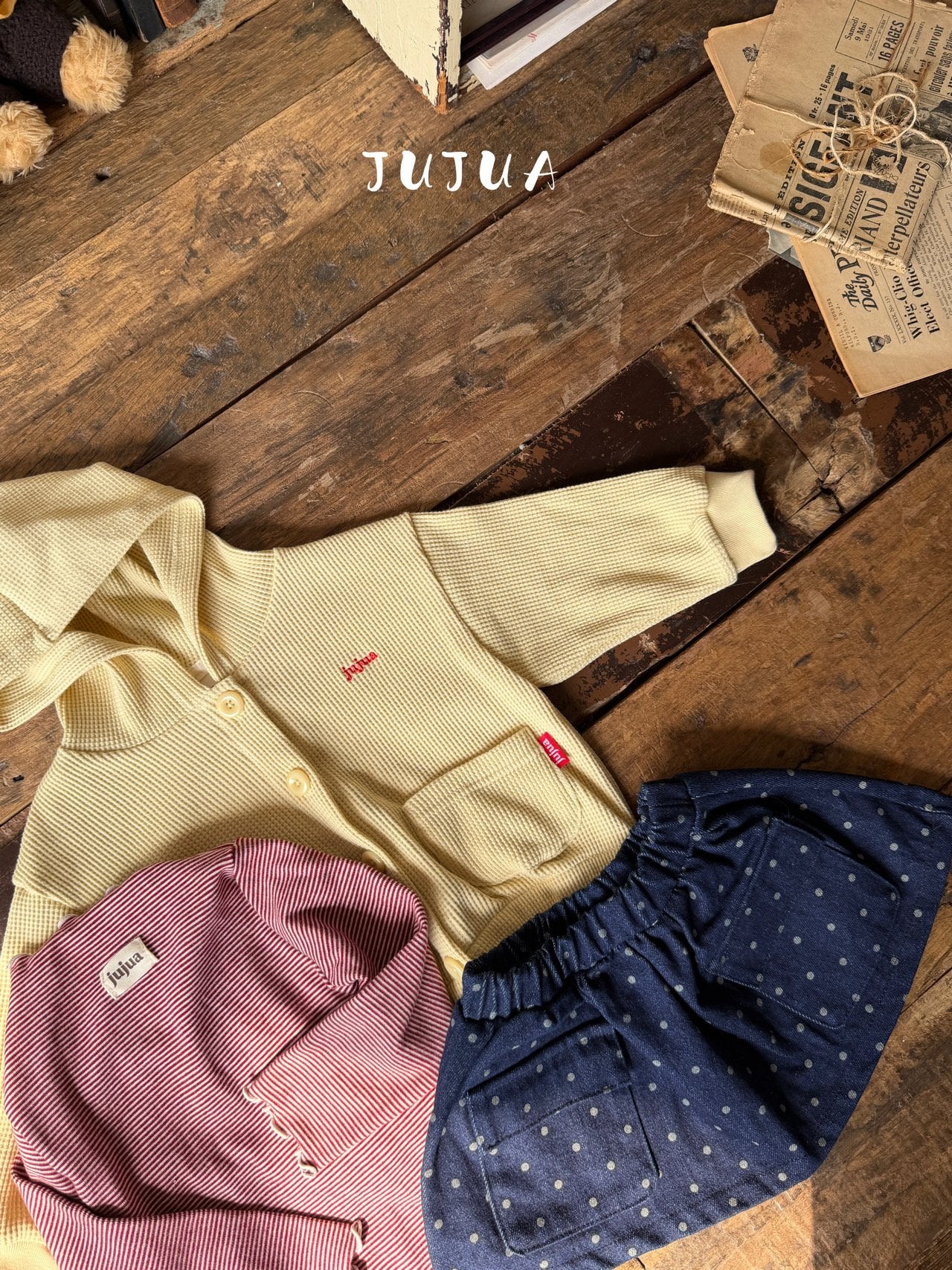 ［jujua］Dot pocket skirt