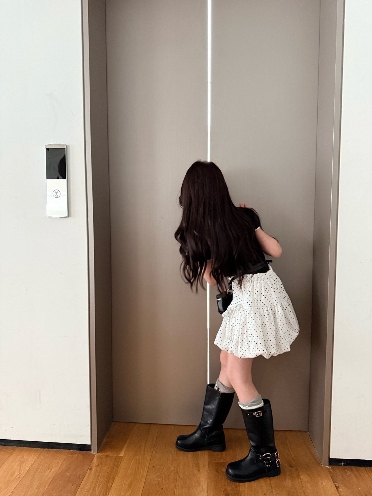 ［comma］Dot balloon skirt