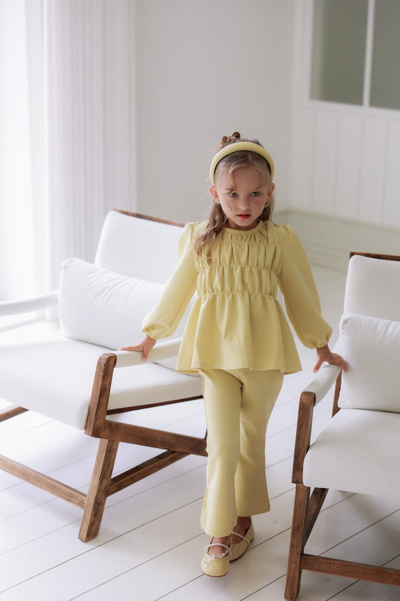 ［azalea］Flare shirring set up (kids)