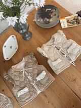 ［marron］Lue flower quilting vest